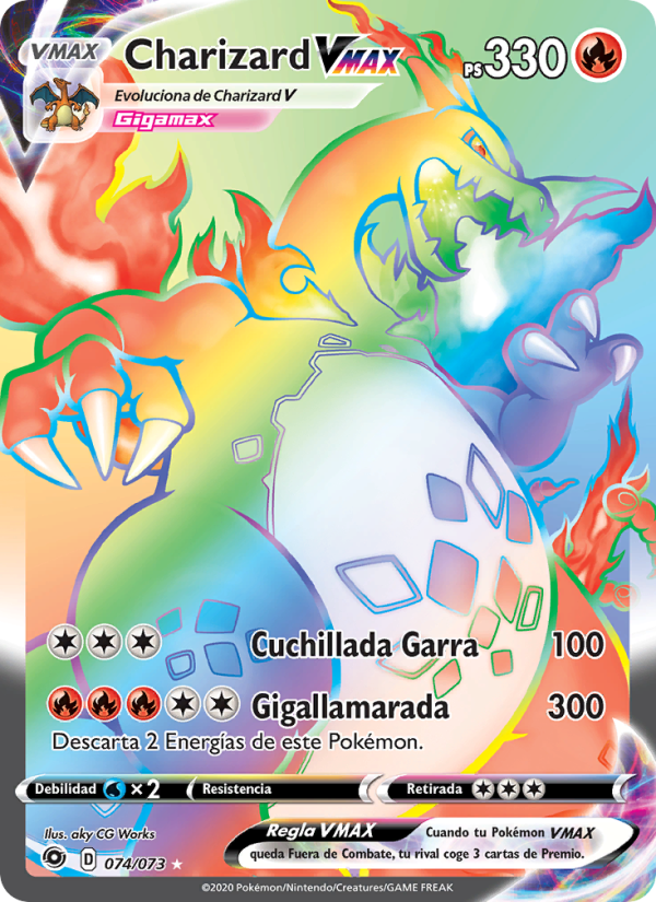 Charizard VMAX 74 — Weg des Champs (Spanish Pokémon TCG card)