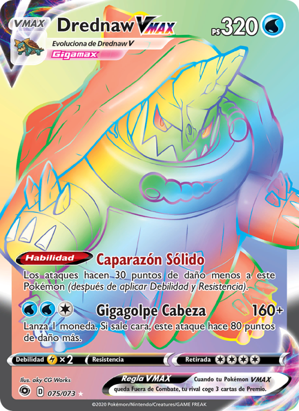 Drednaw VMAX 75 — Weg des Champs (Spanish Pokémon TCG card)