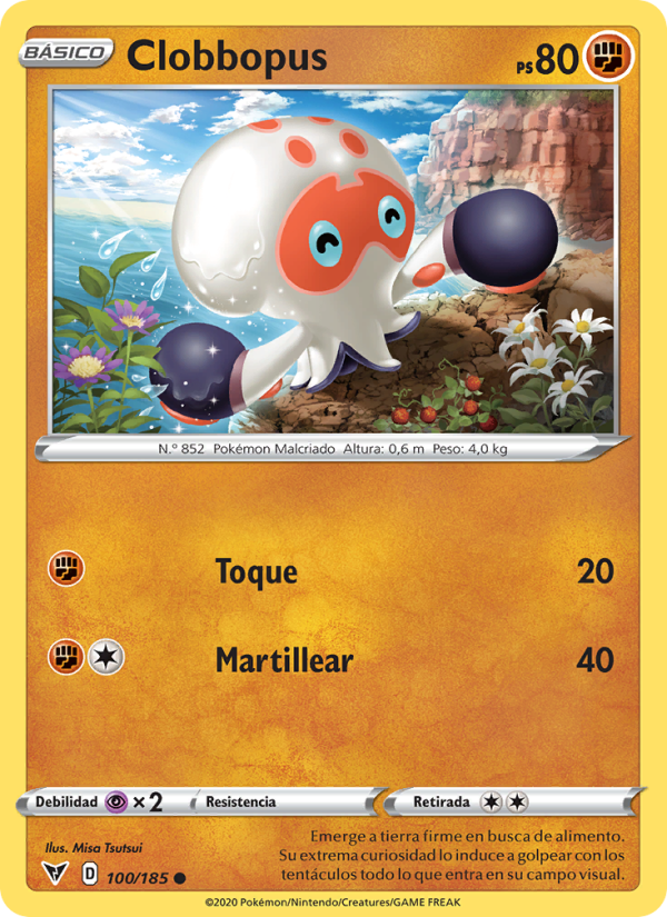 Clobbopus 100 — Vivid Voltage (Spanish Pokémon TCG card)