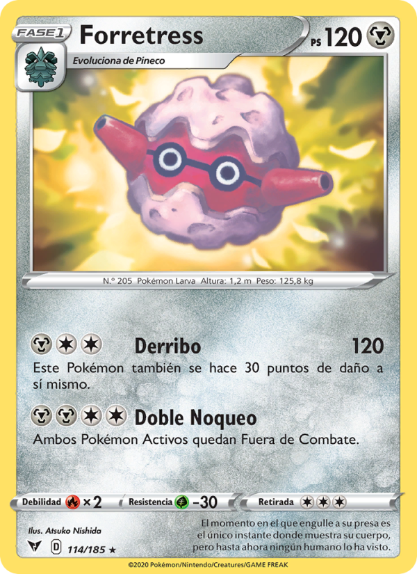 Forretress 114 — Vivid Voltage (Spanish Pokémon TCG card)