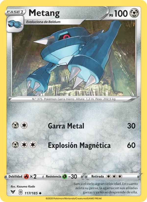 Metang 117 — Vivid Voltage (Spanish Pokémon TCG card)