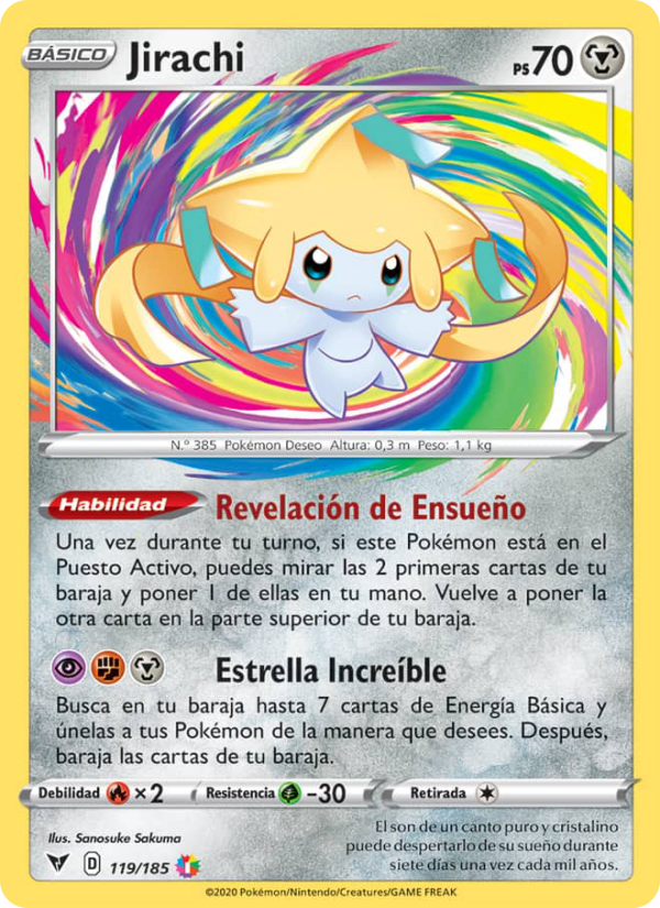 Jirachi 119 — Vivid Voltage (Spanish Pokémon TCG card)