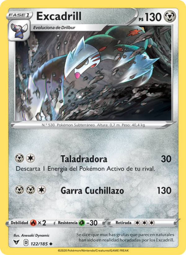 Excadrill 122 — Vivid Voltage (Spanish Pokémon TCG card)
