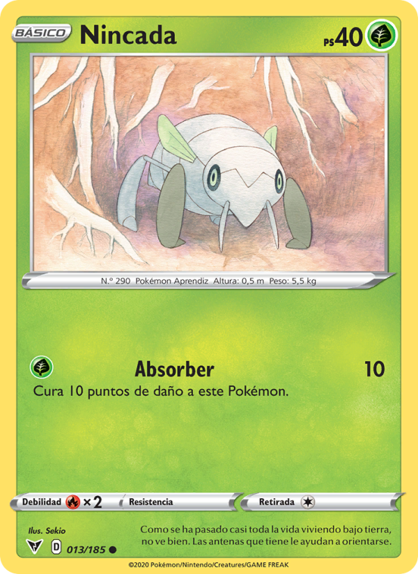Nincada 13 — Vivid Voltage (Spanish Pokémon TCG card)