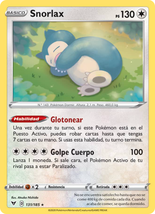 Snorlax 131 — Vivid Voltage (Spanish Pokémon TCG card)