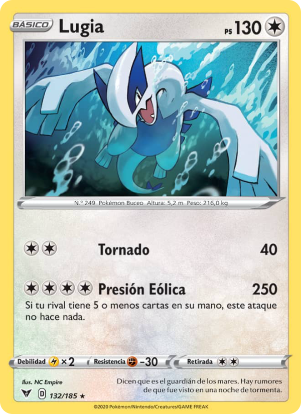 Lugia 132 — Vivid Voltage (Spanish Pokémon TCG card)