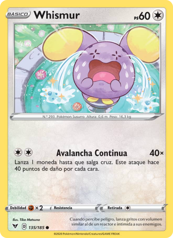 Whismur 135 — Vivid Voltage (Spanish Pokémon TCG card)