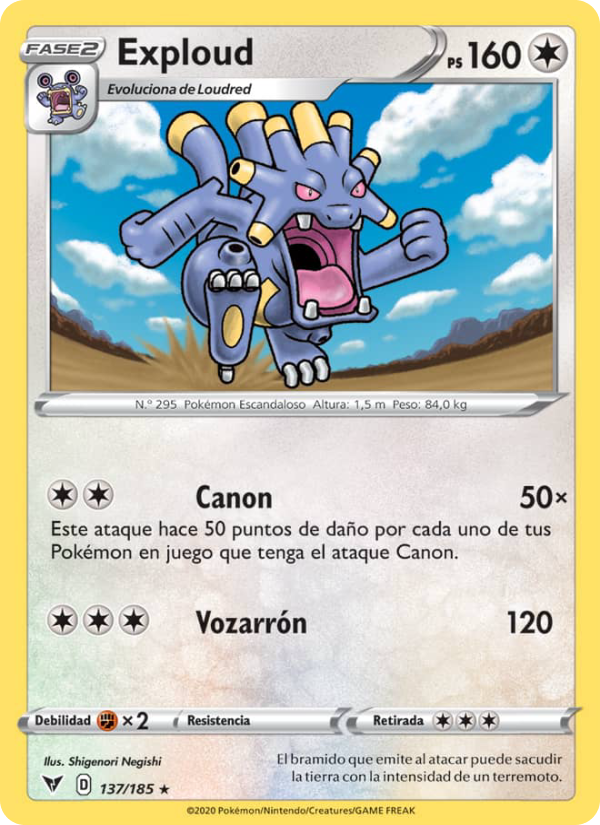 Exploud 137 — Vivid Voltage (Spanish Pokémon TCG card)