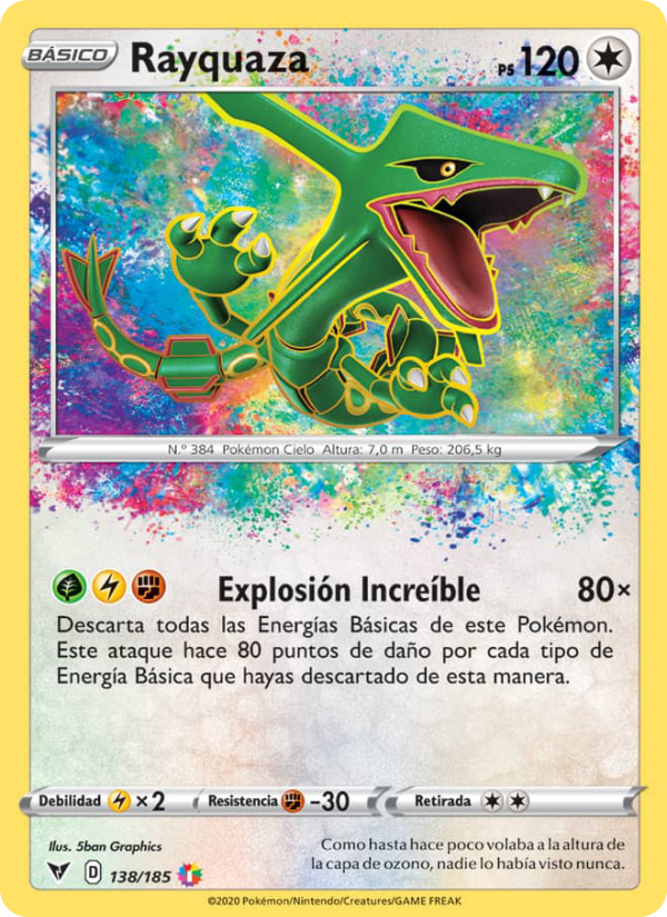 Rayquaza 138 — Vivid Voltage (Spanish Pokémon TCG card)