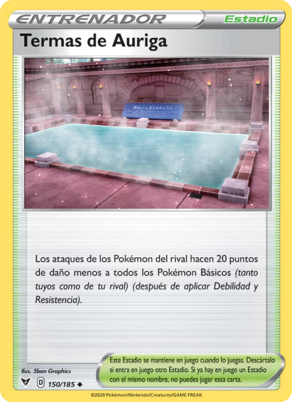 Termas de Auriga 150 — Vivid Voltage (Spanish Pokémon TCG card)