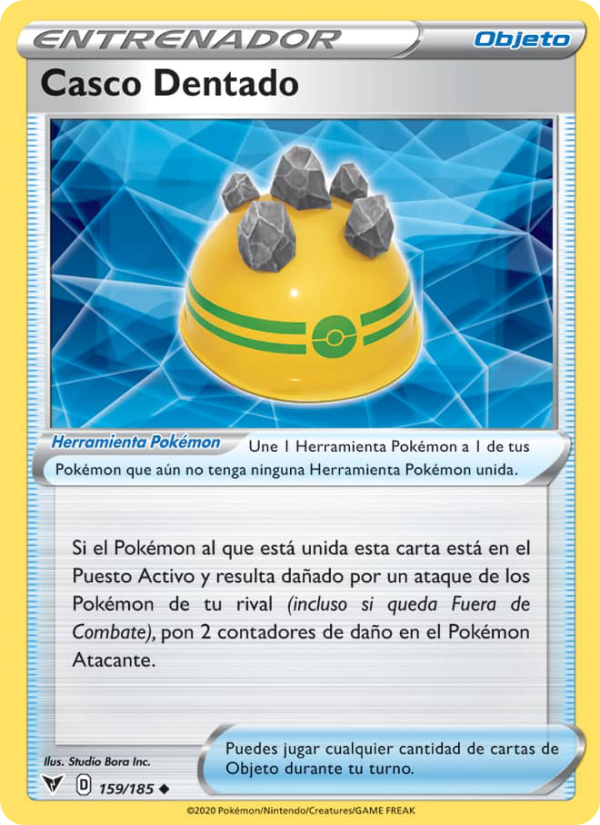 Casco Dentado 159 — Vivid Voltage (Spanish Pokémon TCG card)