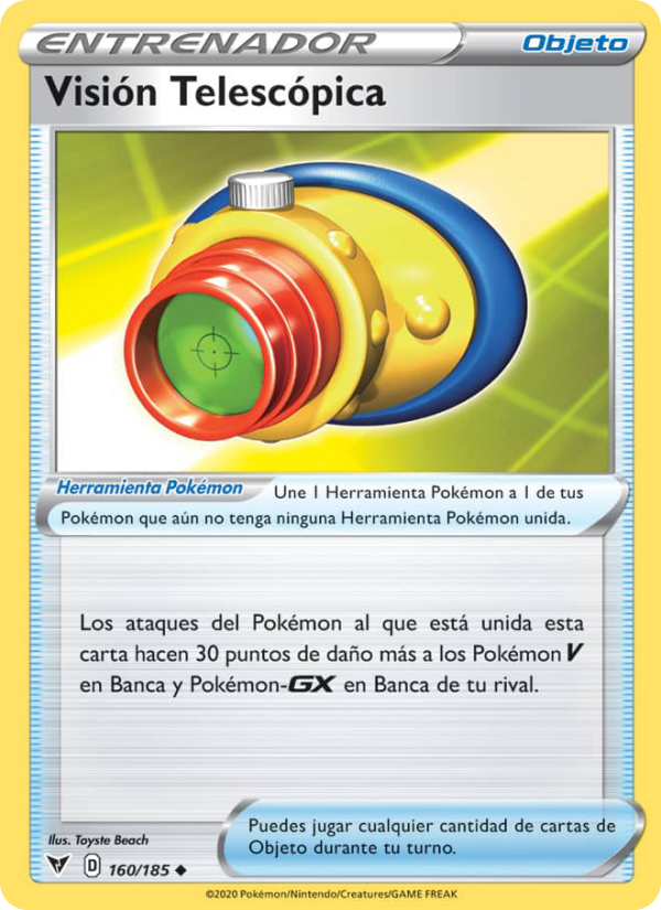 Visión Telescópica 160 — Vivid Voltage (Spanish Pokémon TCG card)