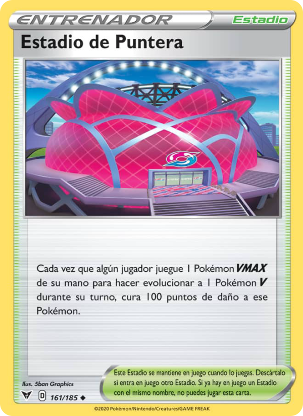 Estadio de Puntera 161 — Vivid Voltage (Spanish Pokémon TCG card)
