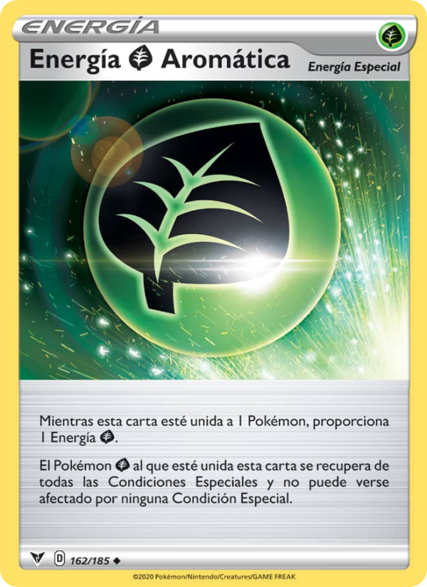 Energía Grass Aromática 162 — Vivid Voltage (Spanish Pokémon TCG card)