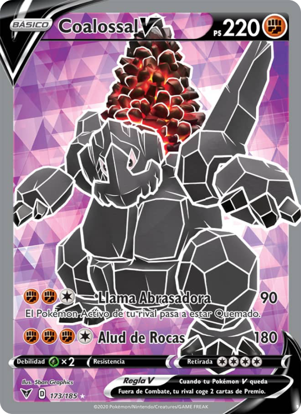 Coalossal V 173 — Vivid Voltage (Spanish Pokémon TCG card)