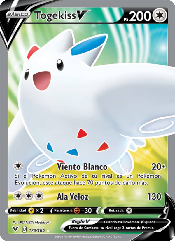 Togekiss V 178 — Vivid Voltage (Spanish Pokémon TCG card)
