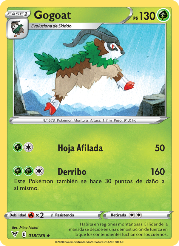 Gogoat 18 — Vivid Voltage (Spanish Pokémon TCG card)