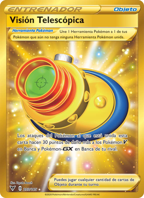 Visión Telescópica 203 — Vivid Voltage (Spanish Pokémon TCG card)