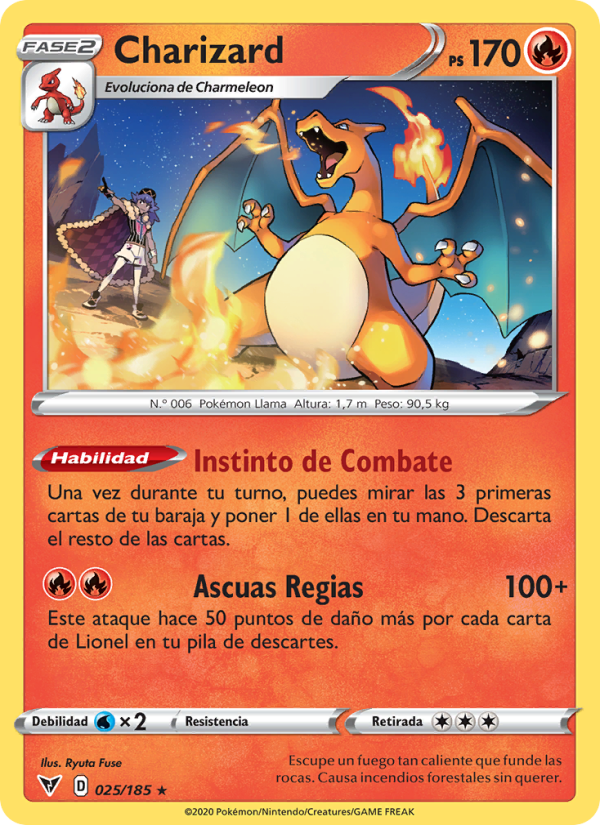 Charizard 25 — Vivid Voltage (Spanish Pokémon TCG card)
