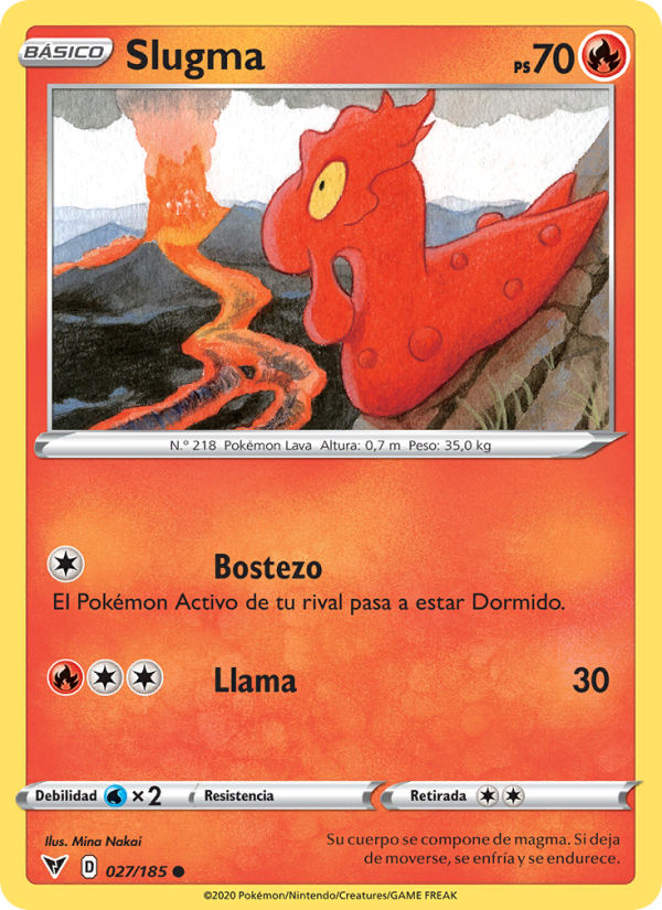 Slugma 27 — Vivid Voltage (Spanish Pokémon TCG card)