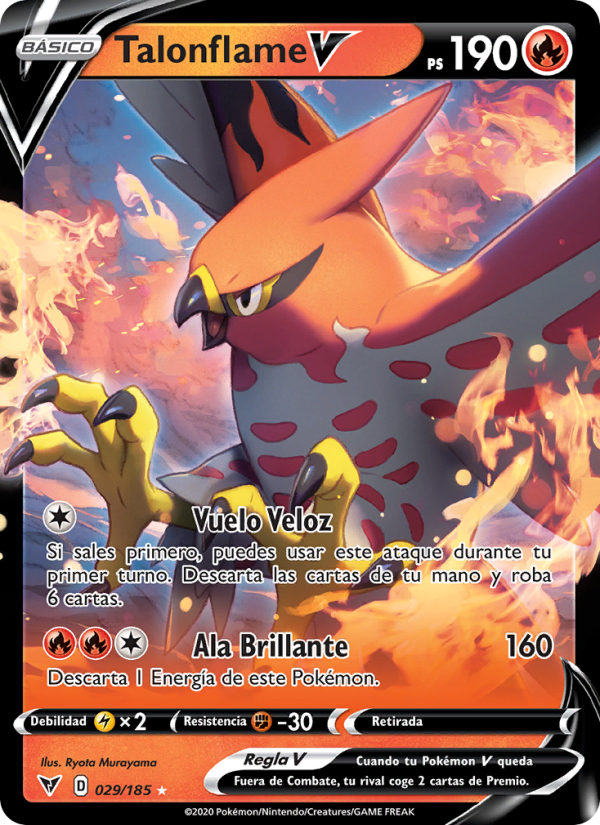 Talonflame V 29 — Vivid Voltage (Spanish Pokémon TCG card)