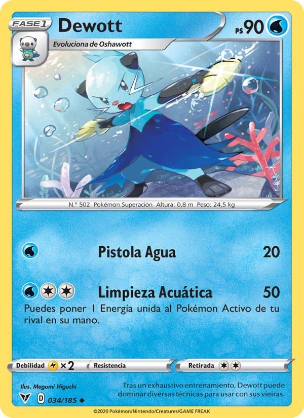Dewott 34 — Vivid Voltage (Spanish Pokémon TCG card)