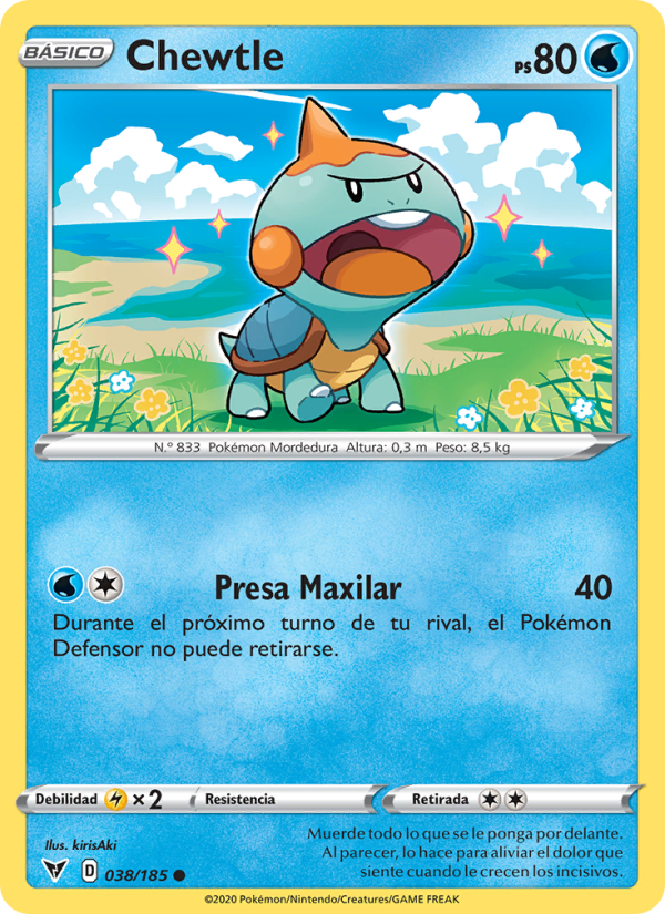 Chewtle 38 — Vivid Voltage (Spanish Pokémon TCG card)