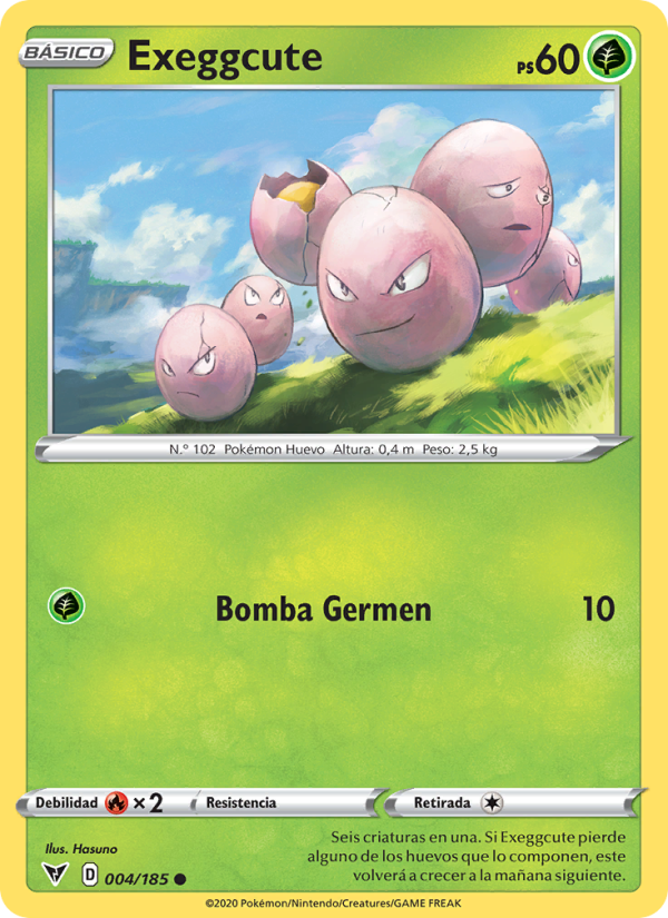 Exeggcute 4 — Vivid Voltage (Spanish Pokémon TCG card)