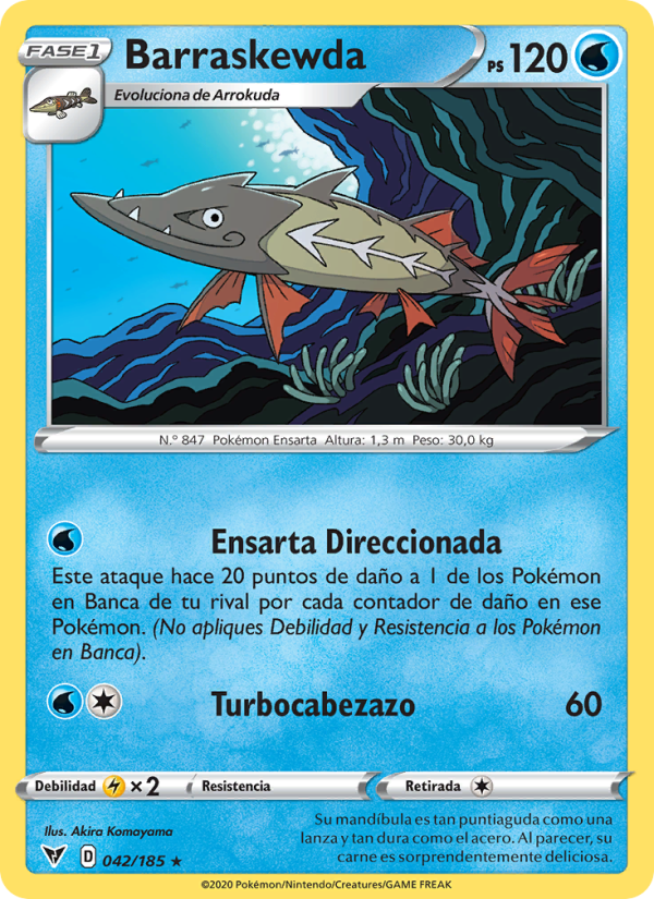 Barraskewda 42 — Vivid Voltage (Spanish Pokémon TCG card)