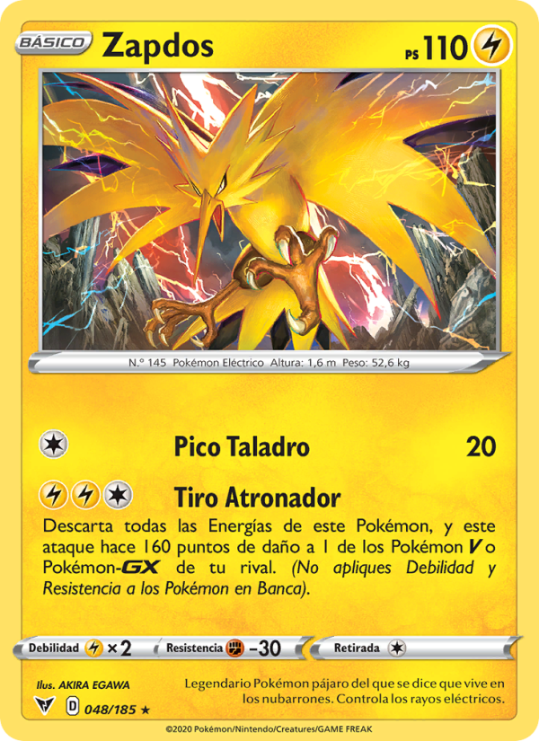 Zapdos 48 — Vivid Voltage (Spanish Pokémon TCG card)