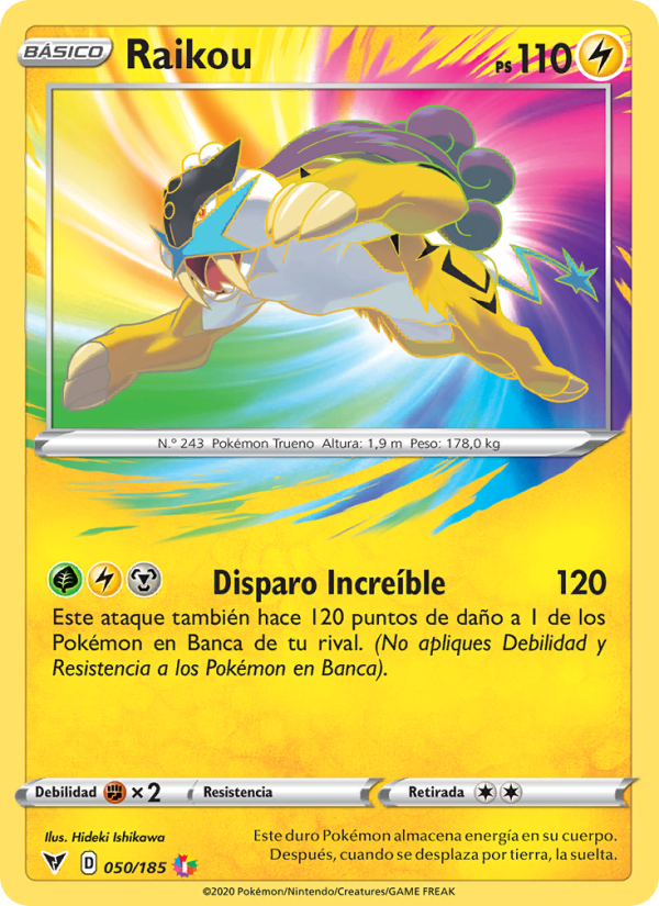Raikou 50 — Vivid Voltage (Spanish Pokémon TCG card)