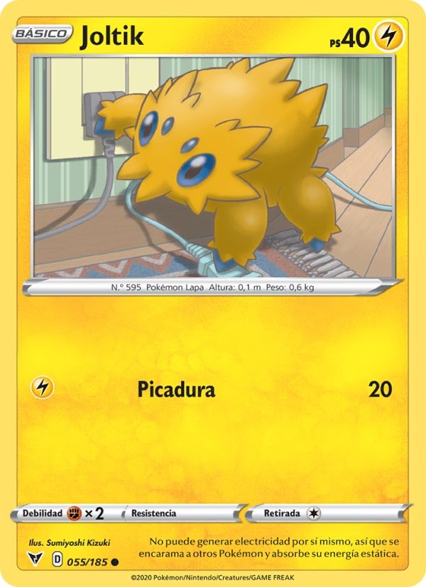 Joltik 55 — Vivid Voltage (Spanish Pokémon TCG card)