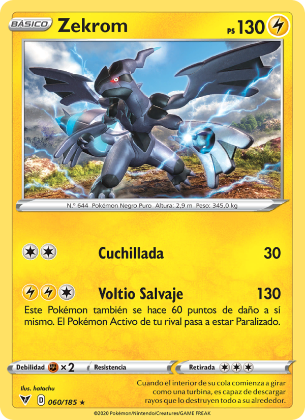 Zekrom 60 — Vivid Voltage (Spanish Pokémon TCG card)