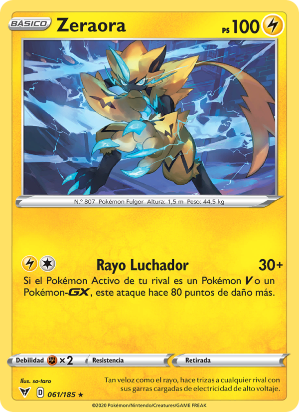 Zeraora 61 — Vivid Voltage (Spanish Pokémon TCG card)