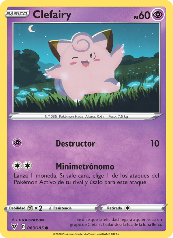 Clefairy 63 — Vivid Voltage (Spanish Pokémon TCG card)