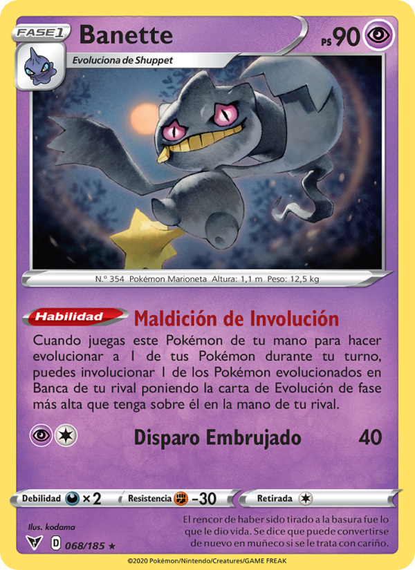 Banette 68 — Vivid Voltage (Spanish Pokémon TCG card)
