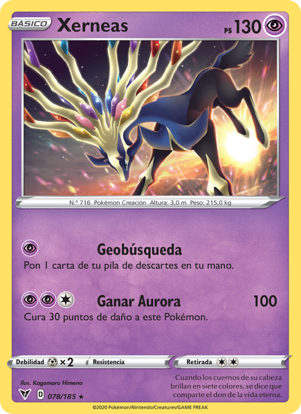 Xerneas 78 — Vivid Voltage (Spanish Pokémon TCG card)