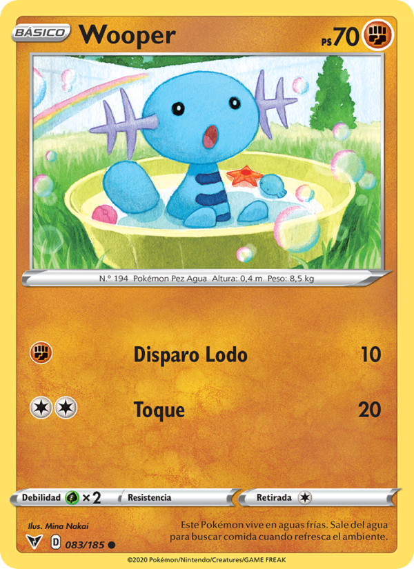 Wooper 83 — Vivid Voltage (Spanish Pokémon TCG card)