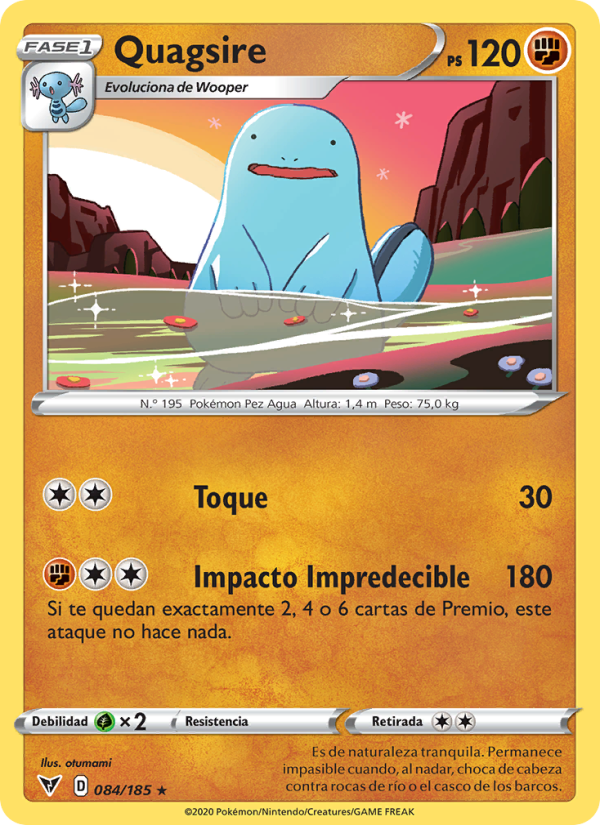 Quagsire 84 — Vivid Voltage (Spanish Pokémon TCG card)