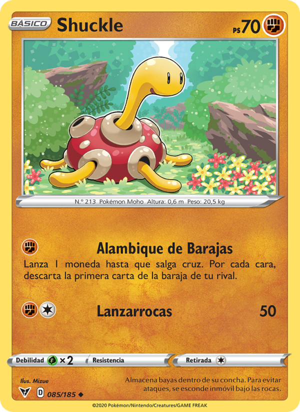 Shuckle 85 — Vivid Voltage (Spanish Pokémon TCG card)