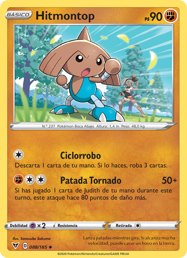 Hitmontop 88 — Vivid Voltage (Spanish Pokémon TCG card)