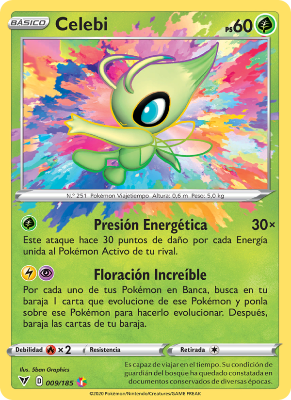 Celebi 9 — Vivid Voltage (Spanish Pokémon TCG card)