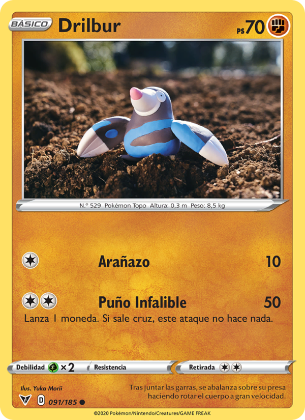 Drilbur 91 — Vivid Voltage (Spanish Pokémon TCG card)