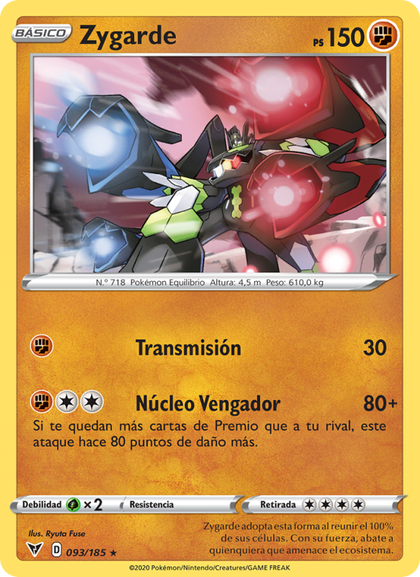 Zygarde 93 — Vivid Voltage (Spanish Pokémon TCG card)