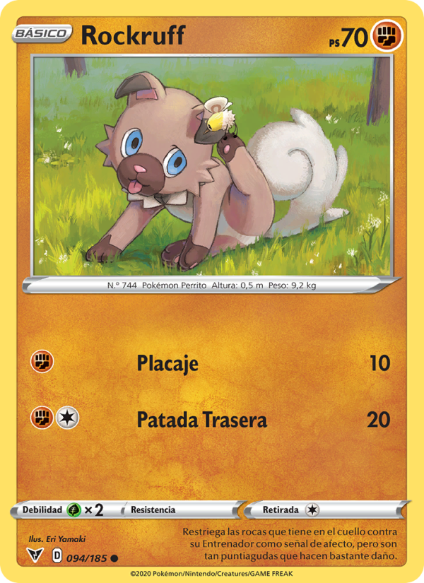 Rockruff 94 — Vivid Voltage (Spanish Pokémon TCG card)