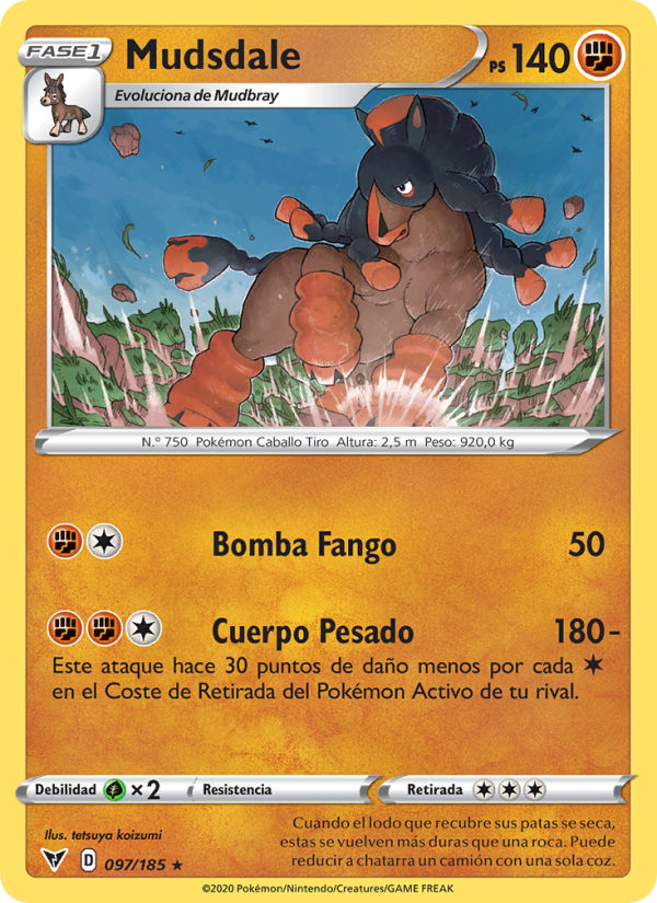 Mudsdale 97 — Vivid Voltage (Spanish Pokémon TCG card)