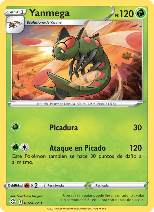 Yanmega 2 — Glänzendes Schicksal (Spanish Pokémon TCG card)