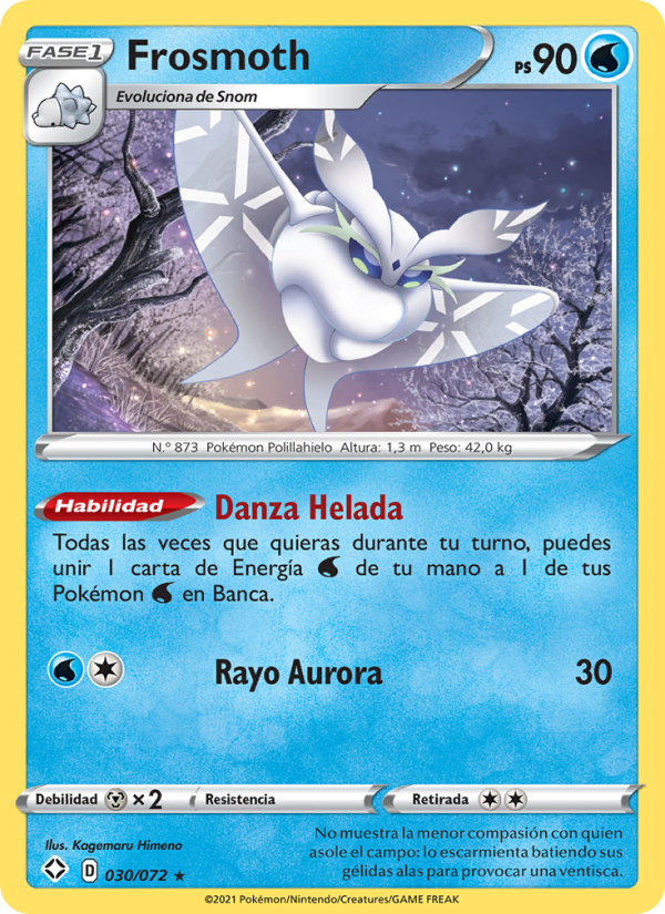 Frosmoth 30 — Glänzendes Schicksal (Spanish Pokémon TCG card)