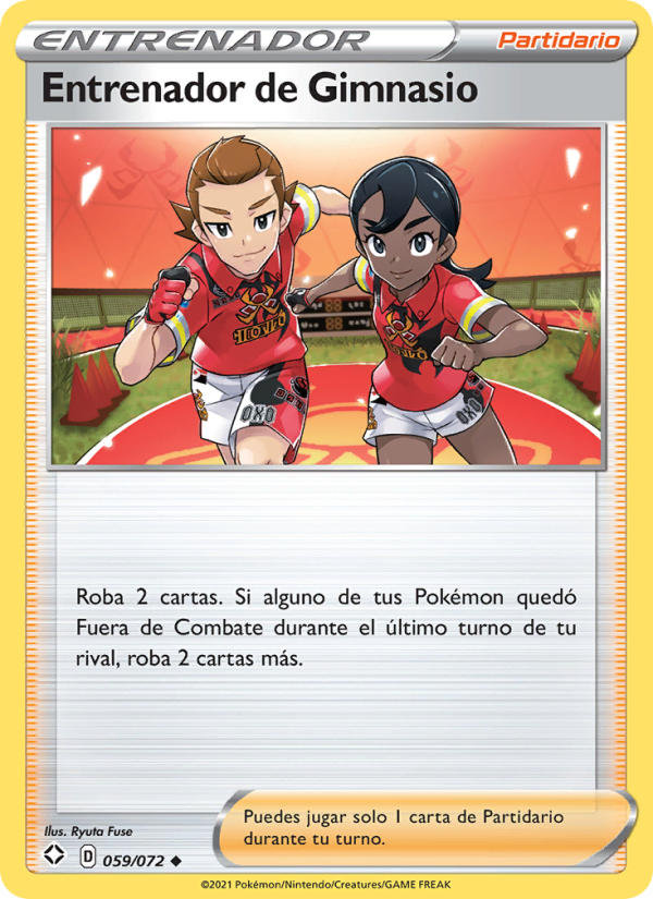 Entrenador de Gimnasio 59 — Glänzendes Schicksal (Spanish Pokémon TCG card)