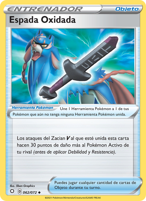Espada Oxidada 62 — Glänzendes Schicksal (Spanish Pokémon TCG card)